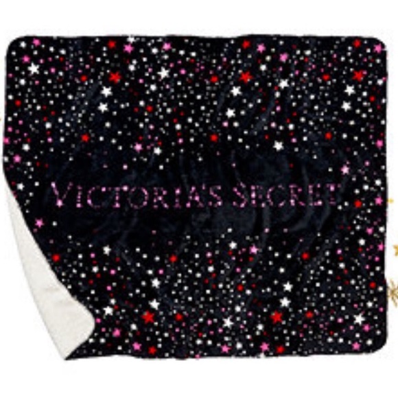 Victoria’s Secret Stars Sherpa Blanket New With Tag - Picture 3 of 8
